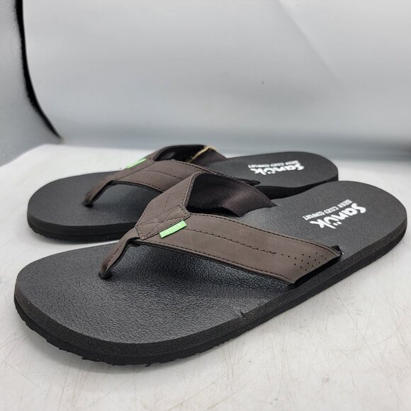 Sanuk Beer Cozy Coaster Mens 12 Comfort Flip Flop Sandals Beach Summer Casual - Picture 4 of 13